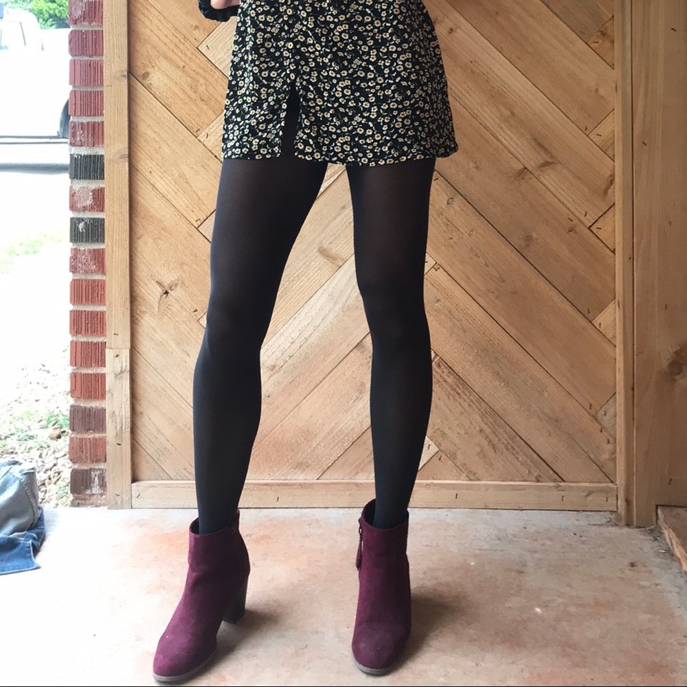 Wine Heeled Boots